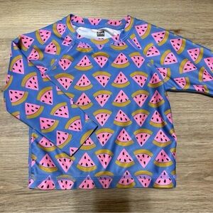 Tea Collection Watermelon Print Rash Guard 12-18 Months Long Sleeve